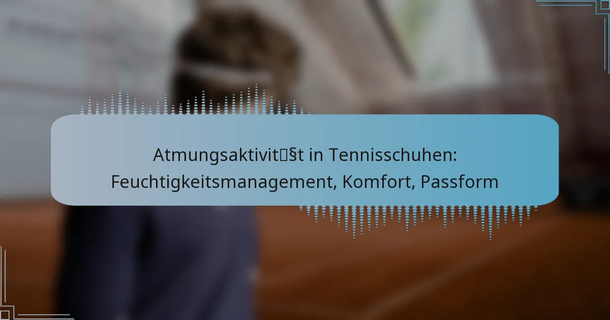 Atmungsaktivität in Tennisschuhen: Feuchtigkeitsmanagement, Komfort, Passform