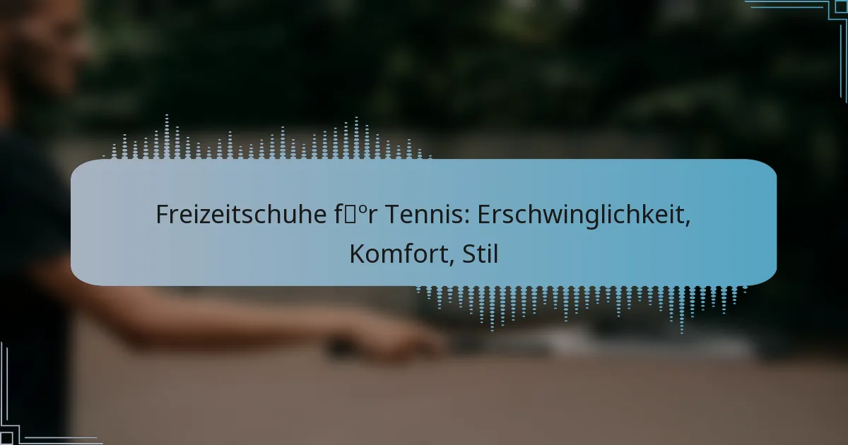 Freizeitschuhe für Tennis: Erschwinglichkeit, Komfort, Stil