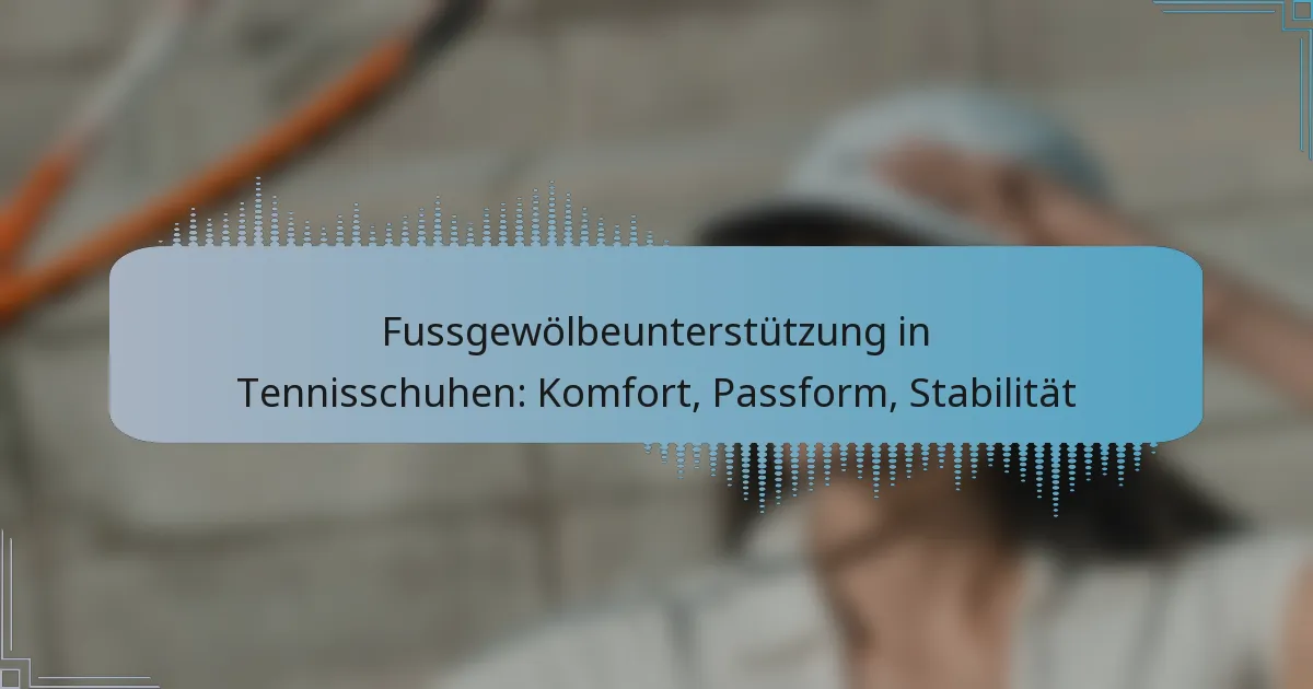Fussgewölbeunterstützung in Tennisschuhen: Komfort, Passform, Stabilität