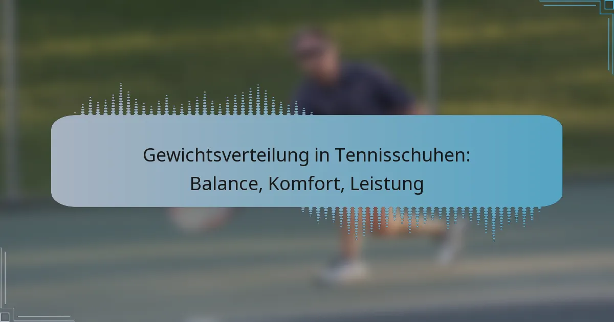 Gewichtsverteilung in Tennisschuhen: Balance, Komfort, Leistung