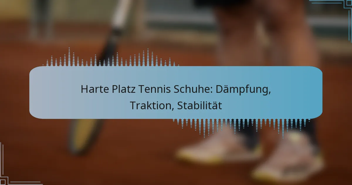 Harte Platz Tennis Schuhe: Dämpfung, Traktion, Stabilität