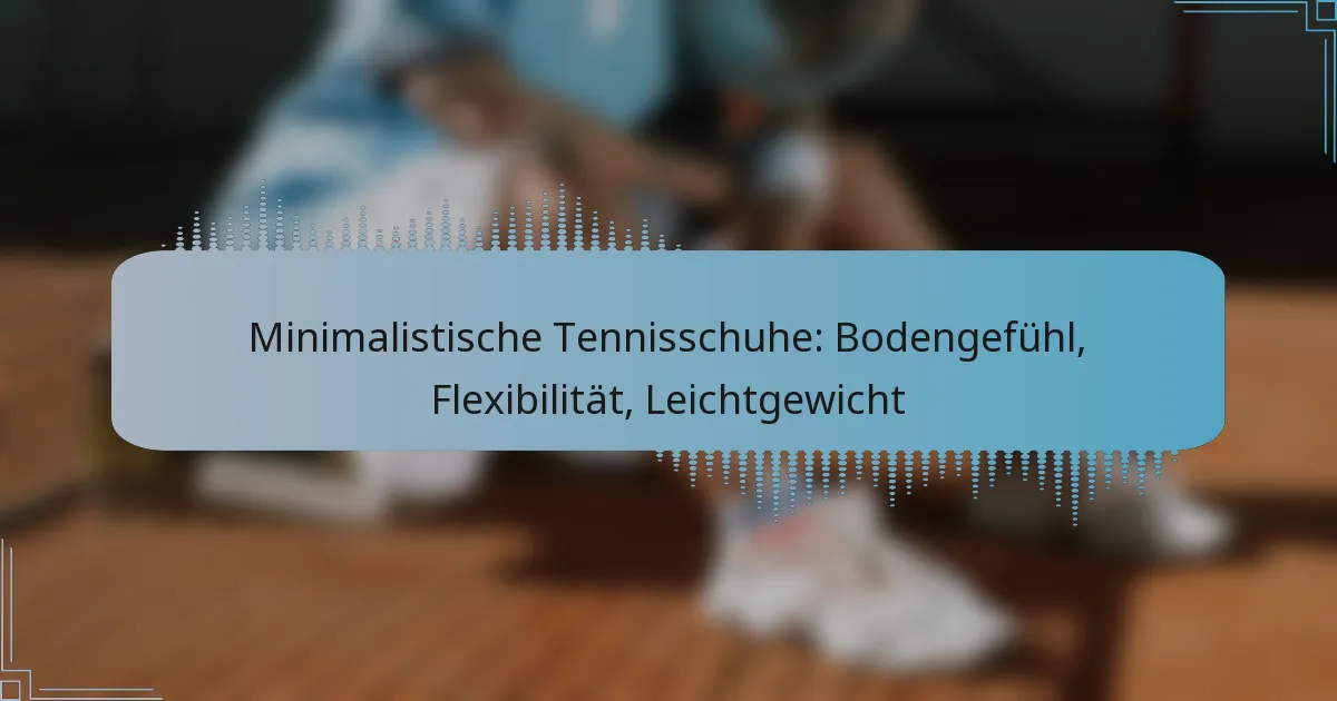 Minimalistische Tennisschuhe: Bodengefühl, Flexibilität, Leichtgewicht