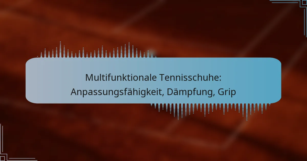 Multifunktionale Tennisschuhe: Anpassungsfähigkeit, Dämpfung, Grip
