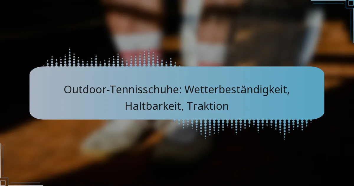 Outdoor-Tennisschuhe: Wetterbeständigkeit, Haltbarkeit, Traktion