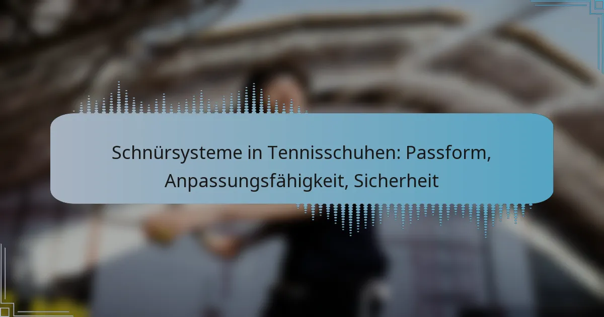 Schnürsysteme in Tennisschuhen: Passform, Anpassungsfähigkeit, Sicherheit