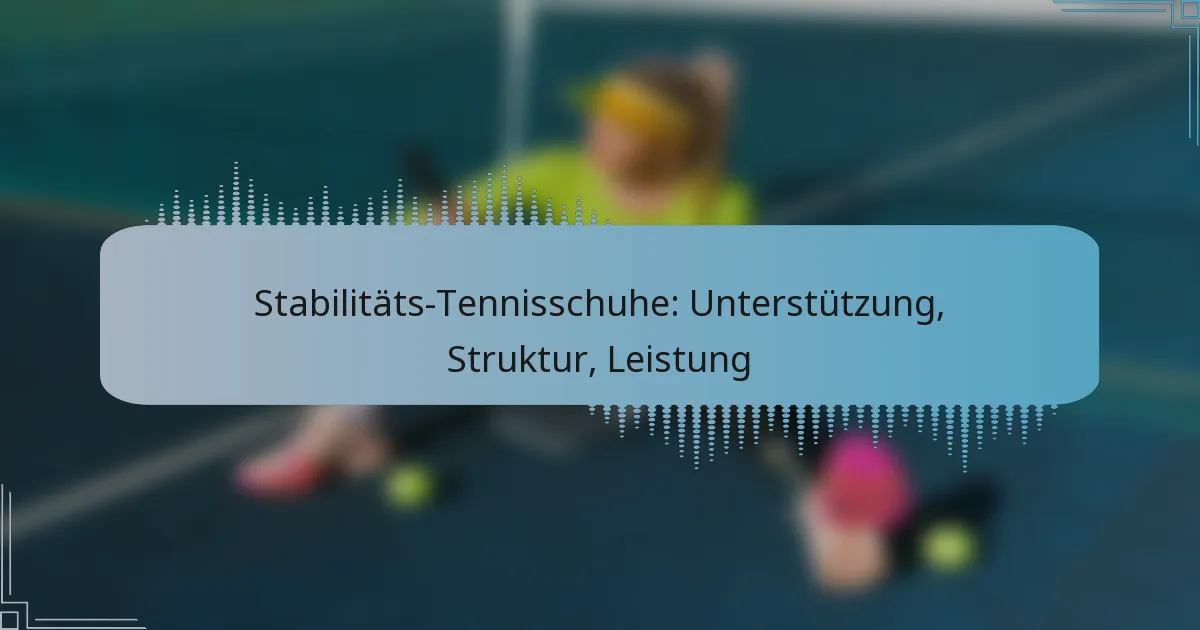 Stabilitäts-Tennisschuhe: Unterstützung, Struktur, Leistung
