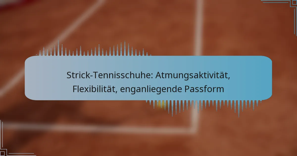 Strick-Tennisschuhe: Atmungsaktivität, Flexibilität, enganliegende Passform