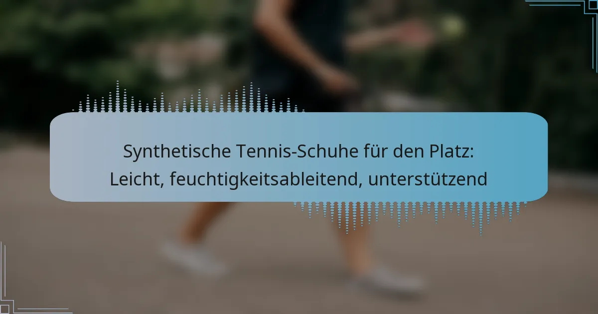 Synthetische Tennis-Schuhe für den Platz: Leicht, feuchtigkeitsableitend, unterstützend