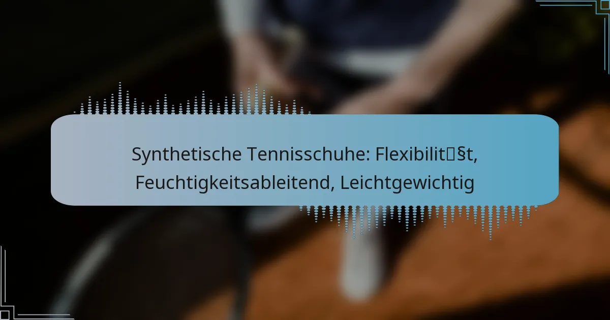 Synthetische Tennisschuhe: Flexibilität, Feuchtigkeitsableitend, Leichtgewichtig