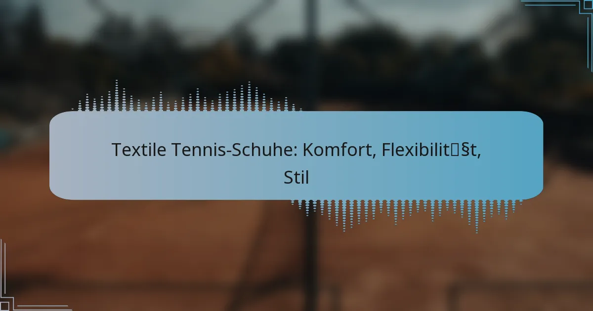 Textile Tennis-Schuhe: Komfort, Flexibilität, Stil