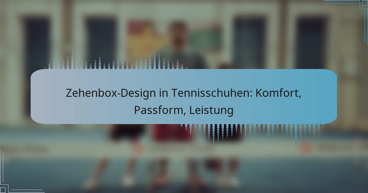Zehenbox-Design in Tennisschuhen: Komfort, Passform, Leistung