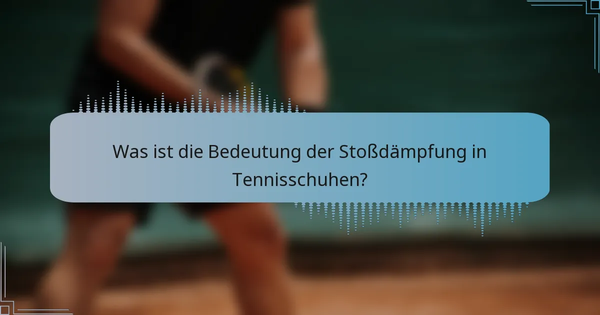 Was ist die Bedeutung der Stoßdämpfung in Tennisschuhen?