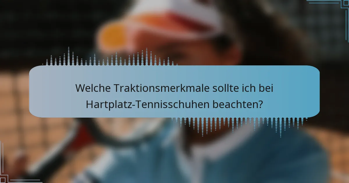 Welche Traktionsmerkmale sollte ich bei Hartplatz-Tennisschuhen beachten?